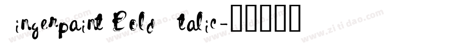 Fingerpaint Bold Italic字体转换